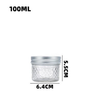 Słoik szklany 100 ml z metalową pokrywką 5,5x6,4