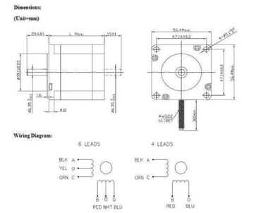 Nema 23 57HS56-2804 Шаговый двигатель с ЧПУ