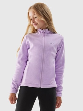 4F ДЕТСКАЯ ФЛИСОВАЯ ФУТБОЛКА НА МОЛНИИ ДЛЯ ДЕВОЧЕК