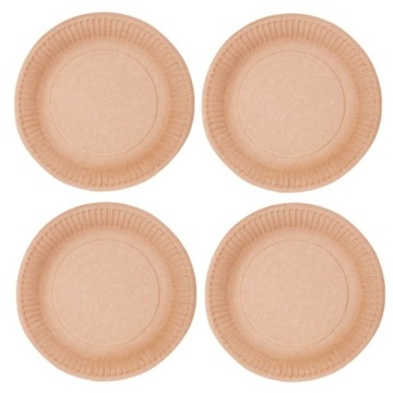 Talerzyki papierowe kraft okrągłe grill 23 cm 50x