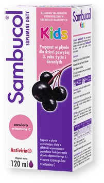 Sambucol Kids, syrop dla dzieci pow. 3 roku, 120ml