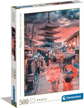 UKŁADANKA Dziecięca Logiczne PUZZLE 500 Element High Quality Wieczór Kioto