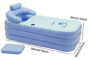 Складывая раздувная ванна для Дурабле 160км ванны взрослых раздувного