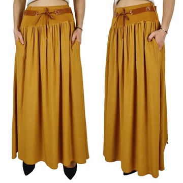 ZWIEWNA DŁUGA SPÓDNICA MAXI DO KOSTEK BOHO DAMSKA