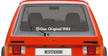 Наклейка на окно автомобиля VW DAS ORIGINAL plus YEAR *Цвета *50см