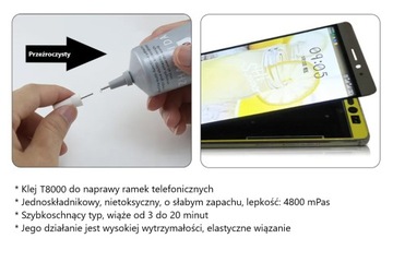 KLEJ MONTAŻOWY T7000 WYŚWIETLACZ RAMKA DOTYK 15ML CZARNY