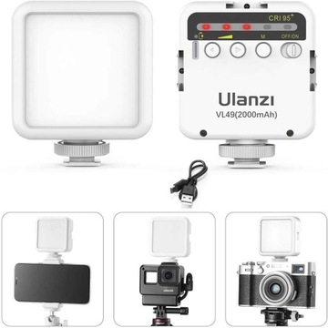 Lampa Diodowa LED 49 Ulanzi VL49 do Gimbala Aparatu Telefonu Kamery VLOG