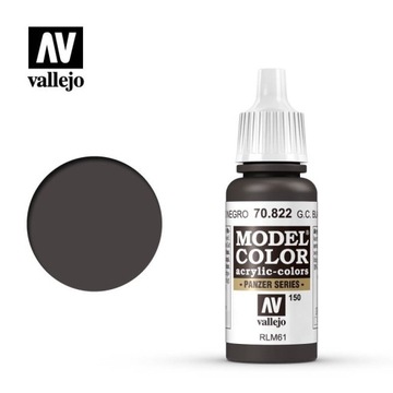 Цвет модели Vallejo 70.822 GERMAN CAM ЧЕРНО-КОРИЧНЕВЫЙ