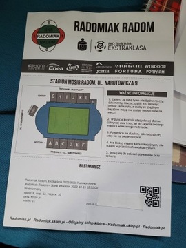 biletRadomiak Radom - Ślask ( to nie jest wydruk)