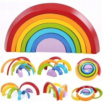 Drewniany sorter z liczydłem i rybkami Montessori