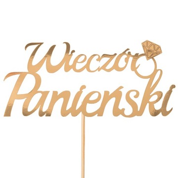 Topper Wieczór Panieński Dekoracja Ozdoba Tortów