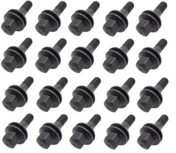 Šrouby plochá podložka černá 12x1,25 36 mm pro ráfky Peugeot Citroen 20ks