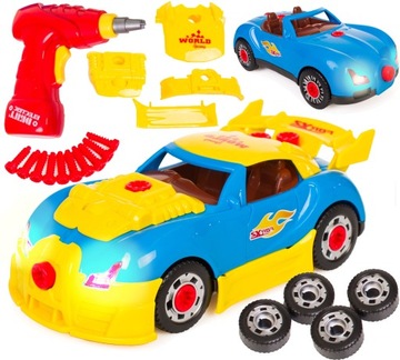 AUTO Samochód DO ROZKRĘCANIA z wiertarką BUGATTI