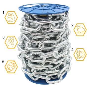 Хозяйственная цепочка D1 DIN 5685A 12мм - 1мб