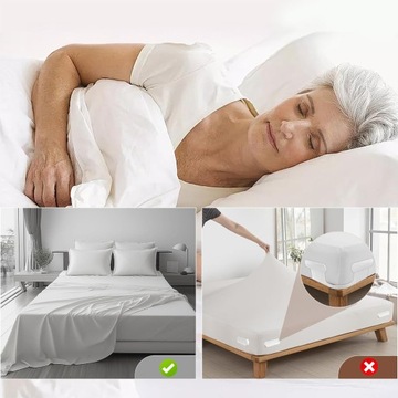 UCHWYTY NA PRZEŚCIERADŁA DO ŁÓŻKA KLIPSY ANTYPOŚLIZGOWE UNIWERSALNE 4SZT