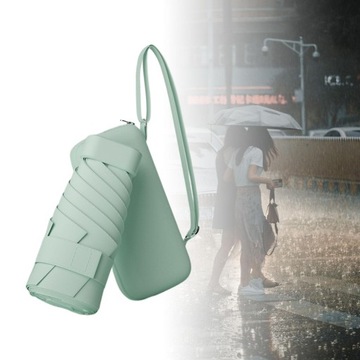 Parasol podróżny Wodoodporny mini parasol na kolor zielony