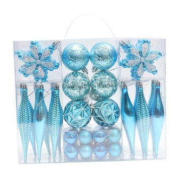 40 штук рождественских безделушек, небьющиеся елки, висящие в синем цвете.