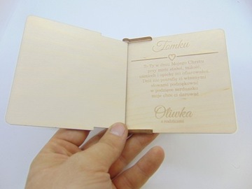 Деревянная благодарственная грамота для крестного отца