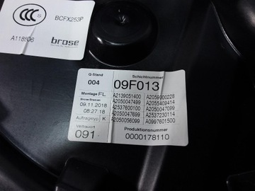 MERCEDES GLC W253 ZVEDÁK OKNO PŘEDNÍ LEVÝ