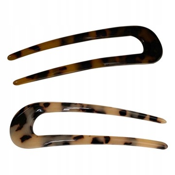 2szt Leopard Pattern Widelce do włosów Spinki do
