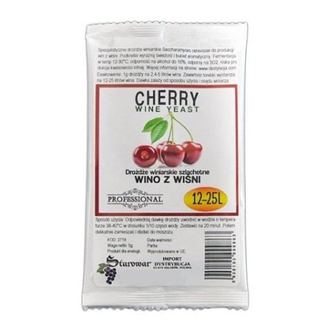 Drożdże winiarskie WINE YEAST CHERRY wino z wiśni