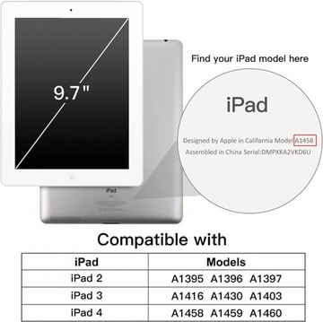 Чехол для iPad 2 3 4 (модель 2012/2011 г.) черный