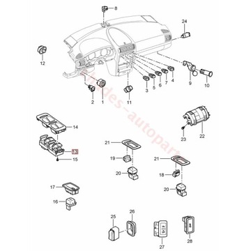 95561315602 OTEVÍRÁK DO OKNO PRO PORSCHE CAYENNE 2003-2010