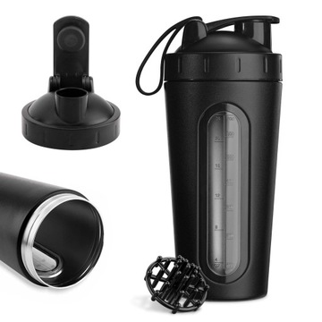 SHAKER DO FITNESSU SPORTOWEGO BIDON Z KULKĄ 700ML