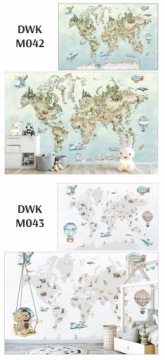 Фотообои карта, животные, зебра - УФ светодиоды