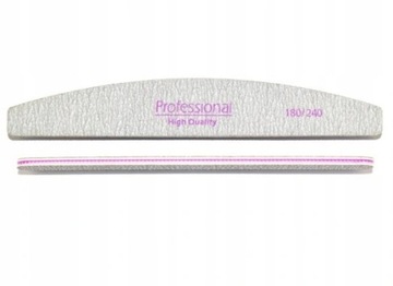 Pilnik do paznokci łódka półksiężyc zebra 180 240