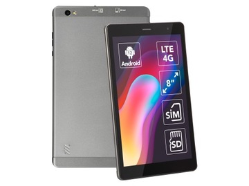 ПЛАНШЕТ 8 ДЮЙМОВ, 4G LTE, 4/64 ГБ, WiFi SIM, GPS, HD, ЗАРЯДНОЕ УСТРОЙСТВО ДЛЯ ANDROID