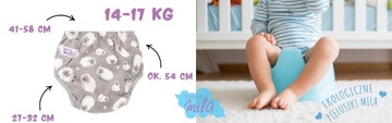 MAJTECZKI treningowe do nauki nocnika 14-17 kg 100% bawełna odpieluchowanie