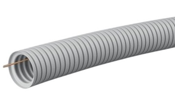 ТРУБА ГОФРИРОВАННАЯ РКГЛ 25 СЕРАЯ 320Н + ПИЛОТ АКС 444035 50М