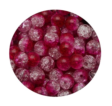 KORALIKI AKRYLOWE 10MM DWUBARWNE CRACKLE 15SZT