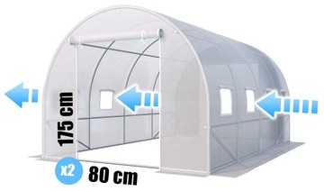 Wzmocniony TUNEL FOLIOWY OGRODOWY SZKLARNIA DUŻY Folia 4x2,5x2m PREMIUM