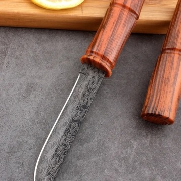 Нож туристический рыболовный красивый чехол и кобура BAMBOO DAMAST ND313