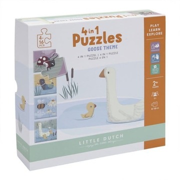 Little Dutch Puzzle 4 rodzaje zwierzątek