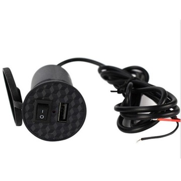 Ładowarka motocyklowa GNIAZDO USB Port 2.1A 12-24V