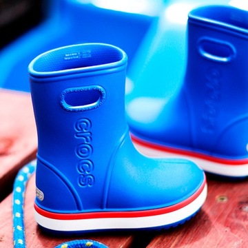 Детские резиновые сапоги Crocs, размер 24, синие