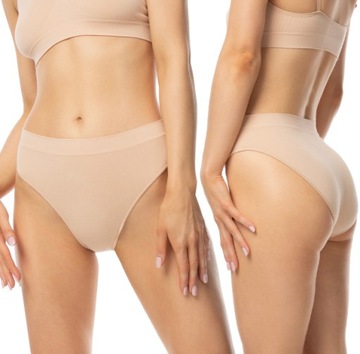 JULIMEX MAJTKI BAMBUSOWE BAMBOO BIKINI BEŻ M