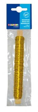 DIY Drut metalowy ZŁOTY dekoracja ozdoba 50mØ0,5mm