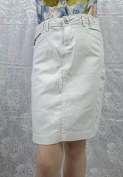 Spódnica biała amisu jeans r.40