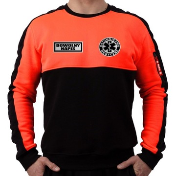 Bluza RATOWNICTWO MEDYCZNE fluo ratownik odblaskowy TWÓJ NAPIS (RM)