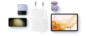 СЕТЕВОЕ ЗАРЯДНОЕ УСТРОЙСТВО SAMSUNG GAN EP-T2510 25 Вт PD 3.0 ТИП C + КАБЕЛЬ ТИП C 1,8 м