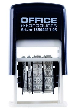 DATOWNIK SAMOTUSZUJĄCY OFFICE PRODUCTS, Z TUSZEM, CYFROWY DD-MM-RRRR CZARNY