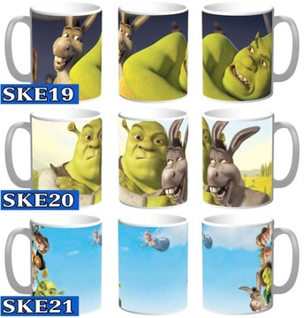KUBEK SHREK Fiona Osioł na Prezent + Imię Kartonik