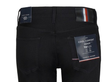 TOMMY HILFIGER spodnie męskie, jeansowe, czarne, 33/34