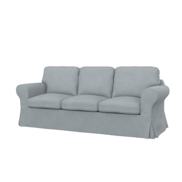 EKTORP Pokrycie sofy 3-os, Velvet Silver