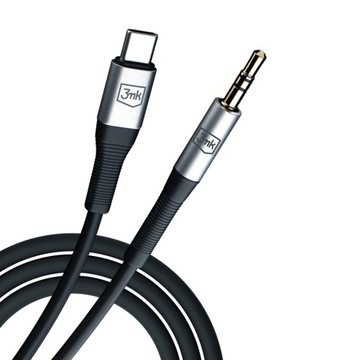3мк Кабель AUX minijack 3,5 мм - USB C 1 м