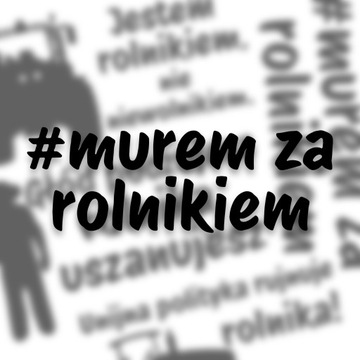 Naklejki WLEPY STICKERY PROTEST STRAJK ROLNIKÓW 18x23 #MUREM ZA ROLNIKIEM